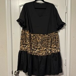 Black and Leopard Dress